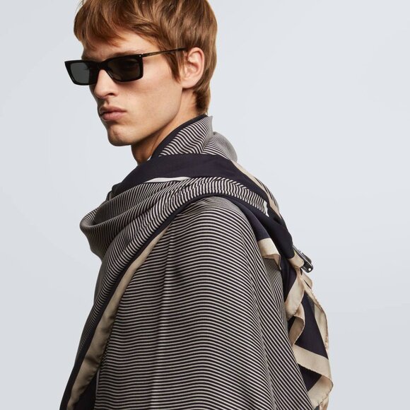 🕶️ New Saint Laurent SL766 001 Sunglasses - Black\Gold Frame, Black Lenses - Picture 3 of 10